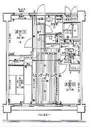 ライオンズマンション南越谷 3LDKの間取図画像