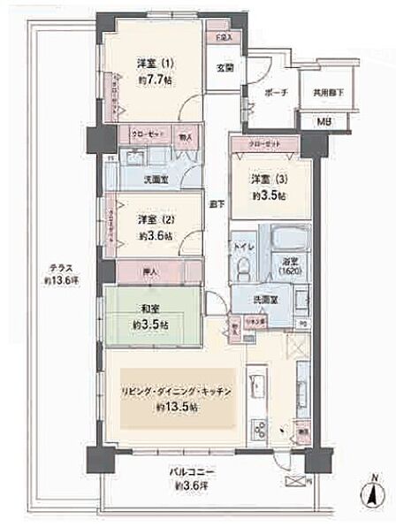 4LDK 間取り