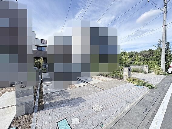 空と緑の自然な...