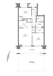 リーデンススクエア草加松原N-ステージ 2LDKの間取図画像