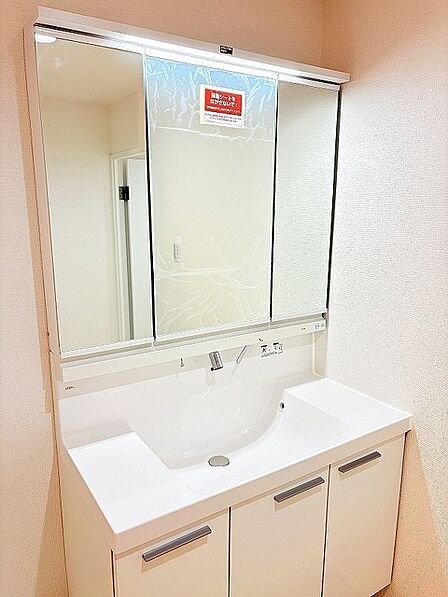 すっきりと整えられたクリーンな空間が心地よい、上質なサニタリールームです。