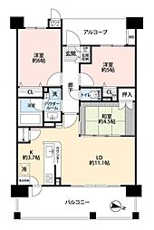 サンアリーナリバーステージ 3LDKの間取図画像