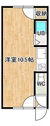 ステップカーサ1 ワンルームの間取図画像