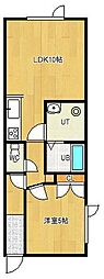 レジデンスベルビュー 1LDKの間取図画像