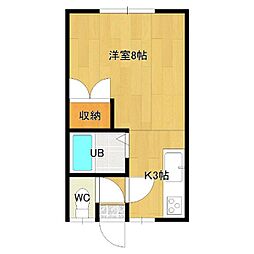 コーポミサワ ワンルームの間取図画像