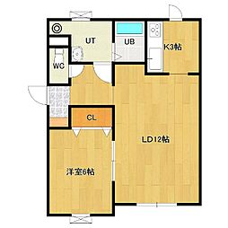 LEAP-2 1LDKの間取図画像