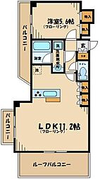 ルクレ上北沢ルネサンスコート 6階1LDKの間取り