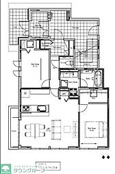 ラ ヴィ ラディユズ 2LDKの間取図画像