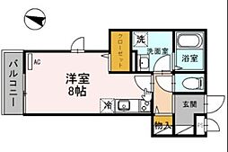 BASE ワンルームの間取図画像
