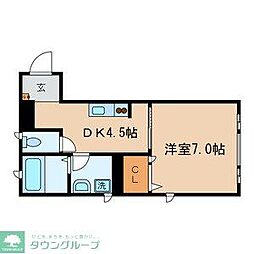 グレースコート 1DKの間取図画像