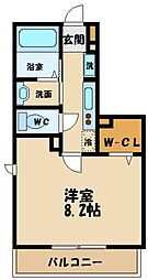 マーリエ調布 1Kの間取図画像