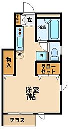 カーサヴェルデ ワンルームの間取図画像