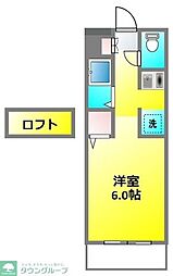 ハイツけやき五番館 ワンルームの間取図画像