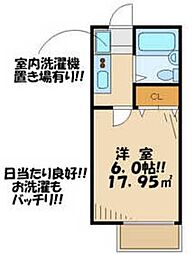 メゾンドボヌール 1Kの間取図画像