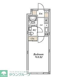 アーバンパーク方南町 1Kの間取図画像