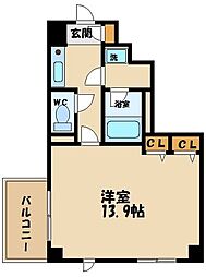コートプラザ調布 1Kの間取図画像