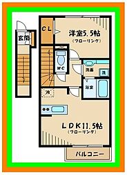 カピリナ・ガーデン 1LDKの間取図画像