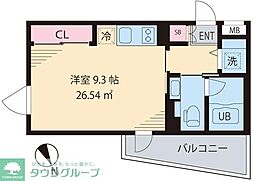 Nコート久我山 ワンルームの間取図画像