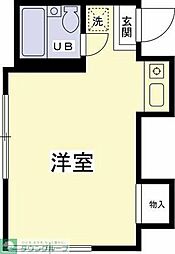 シャトル芦花 ワンルームの間取図画像