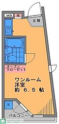 パレスハイツ千歳烏山 ワンルームの間取図画像