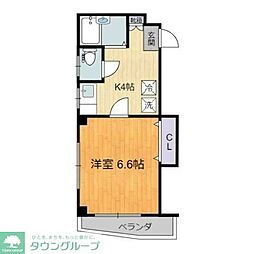 ザ・フォートクワハラ 1Kの間取図画像
