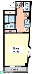 シャトレジョージタウン 1Kの間取図画像