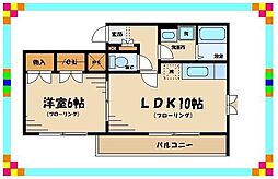 パインガーデン 1LDKの間取図画像