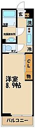 リブリ・ルミエール世田谷 1Kの間取図画像