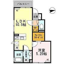 アケボノ7 1LDKの間取図画像