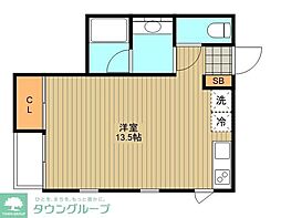モン・サン・リュール経堂 ワンルームの間取図画像