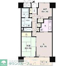 パーク・ノヴァ調布 1SDKの間取図画像