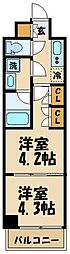 ラフィスタ調布多摩川 2Kの間取図画像
