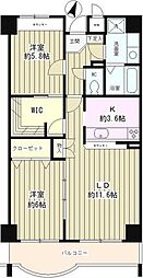 カーサエッチェルサ世田谷 2LDKの間取図画像
