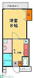 ソウェルテュール 1Kの間取図画像