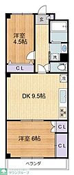 ラ・コルベイユ 2LDKの間取図画像