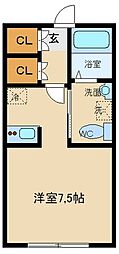 アルソス1 1Kの間取図画像