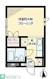 フレグラントオリーブ 1Kの間取図画像