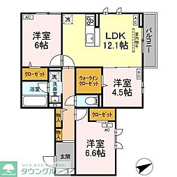 クラシアス 3LDKの間取図画像
