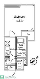 Grandir III 1Kの間取図画像