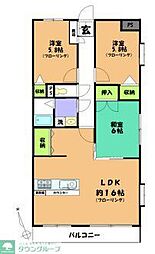 ターンドール 3LDKの間取図画像
