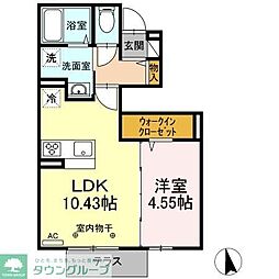 ストーク成城2 1LDKの間取図画像
