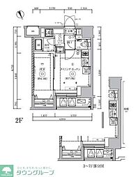 QUALITAS浜田山 1DKの間取図画像