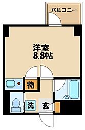 メインビル調布 ワンルームの間取図画像