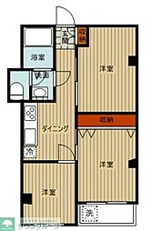 京王多摩川コーポラス 3DKの間取図画像