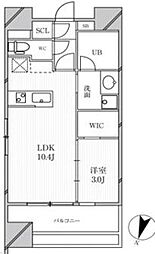 GRANPASEO明大前 1LDKの間取図画像