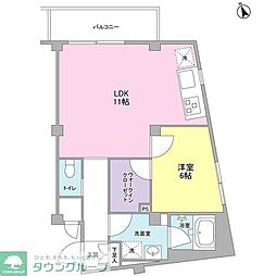 ソヨカゼテラス永福町 1LDKの間取図画像