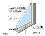 設備：ペアガラス Low-E複層ガラス採用。2枚のガラス間に空気層をつくる事で熱の移動を防ぎます。夏は外部の暑い空気が室内へ伝わりにくく、冬は室内の暖房効果を高めます