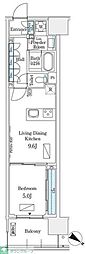 ロイヤルパークス有明 1Kの間取図画像