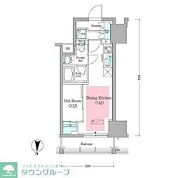 Urbanex深川住吉3 1DKの間取図画像