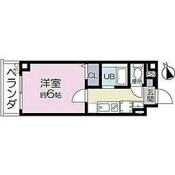 エクステージ 1Kの間取図画像